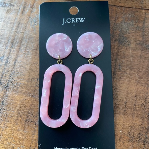 J. Crew Pink Tortoise statement earrings - Picture 4 of 10